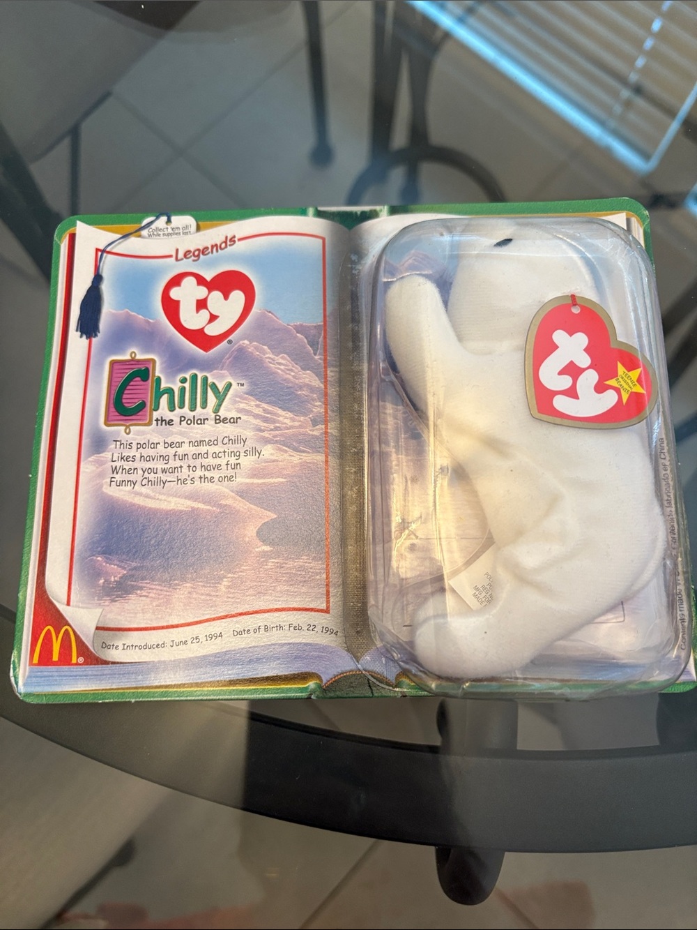 Ty White Chilly the Polar Bear Plush with Heart Tag